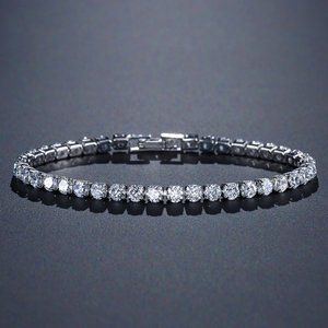 925 sterling silver tennis bracelet with Cz stone